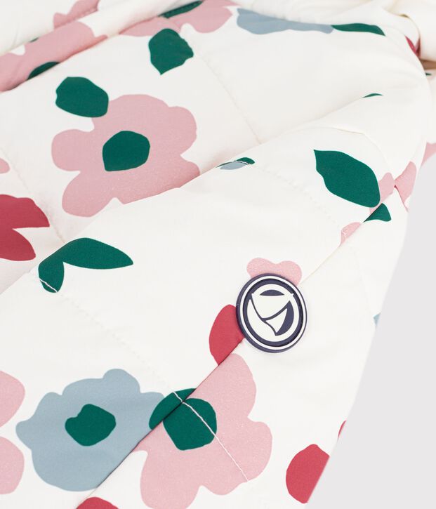 Baby-Schneeanzug aus Polyester mit Blumenmuster naturfarben/vielfarbig