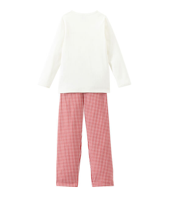 Mädchen Schlafanzug rot TERKUIT/weiss MARSHMALLOW