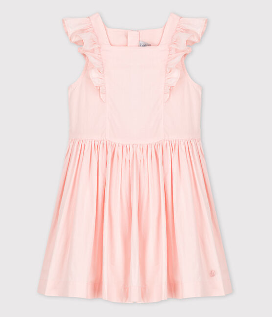 Festliches Kinderkleid aus Popeline für Mädchen rosa FLEUR