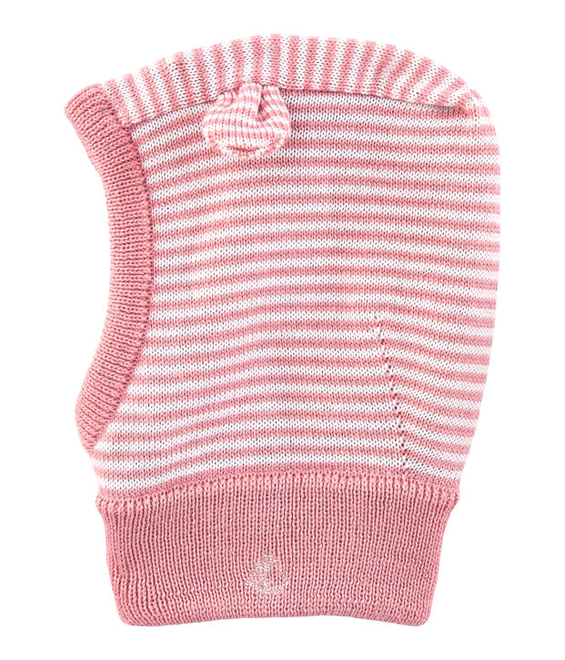 Kapuzenm&uuml;tze f&uuml;r Babys, unisex rosa/weiss