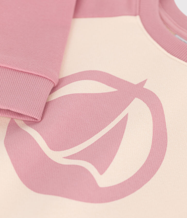 Kinder Unisex-Sweatshirt aus Baumwolle rosa CHARME/weiss MULTICO