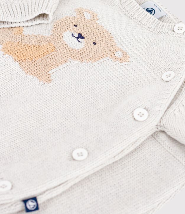 2-teiliges Baby-Set aus Baumwollstrick mit Teddyb&auml;rmuster MONTELIMAR CHINE