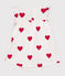 Body-Kleid aus Bio-Baumwolle mit Herzmuster für Babys weiss MARSHMALLOW/rot TERKUIT
