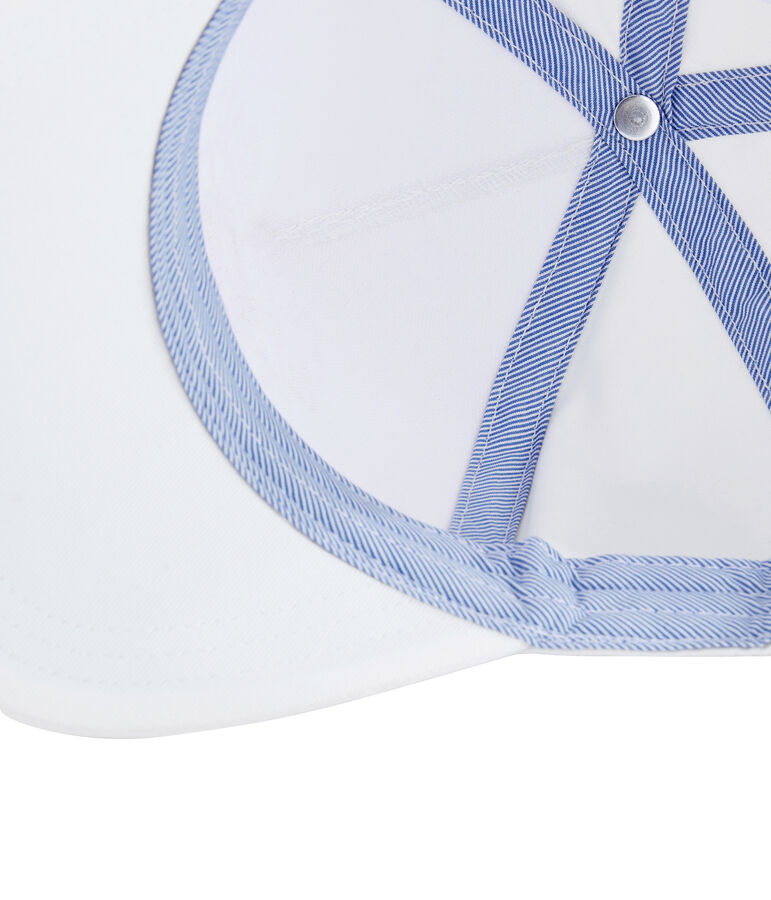 Kinderschirmm&uuml;tze aus Twill f&uuml;r M&auml;dchen weiss