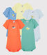 5er-Set kurzärmelige Baby-Bodys mit Früchte-Motiv