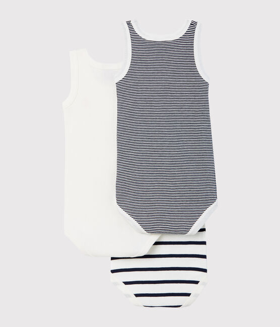 Trio ärmellose Baby-Bodys Unisex variante 1