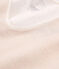 Kurzärmeliges einfarbiges schillerndes leinen-t-shirt damen weiss MARSHMALLOW/rosa COPPER