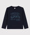 Langärmeliges T-Shirt mit Printmotiv Kinder Jungen blau SMOKING