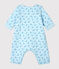 Langer Unisex-Baby-Overall aus Doppeljersey blau FRAICHEUR/weiss MULTICO