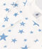 Sehr taillierter Kinderpyjama aus bedruckter Baumwolle  weiss MARSHMALLOW/blau ALASKA