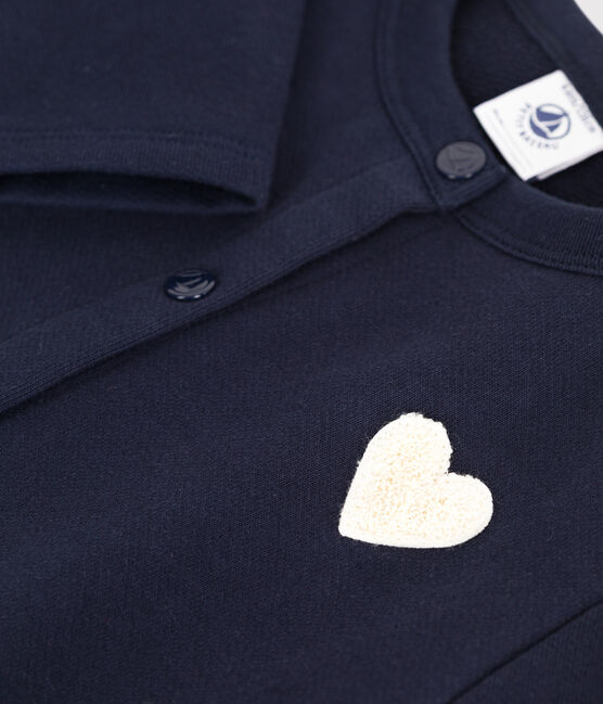 Kinder-Cardigan aus Molton für Mädchen blau SMOKING