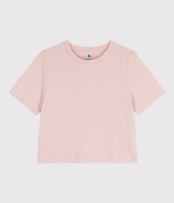 Damen-T-Shirt LE BOXY aus Baumwolle rosa SALINE