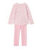 Wendbarer Mädchen-Schlafanzug aus gedoppeltem Jersey rosa VIENNE/rosa ROSE/ MULTICO