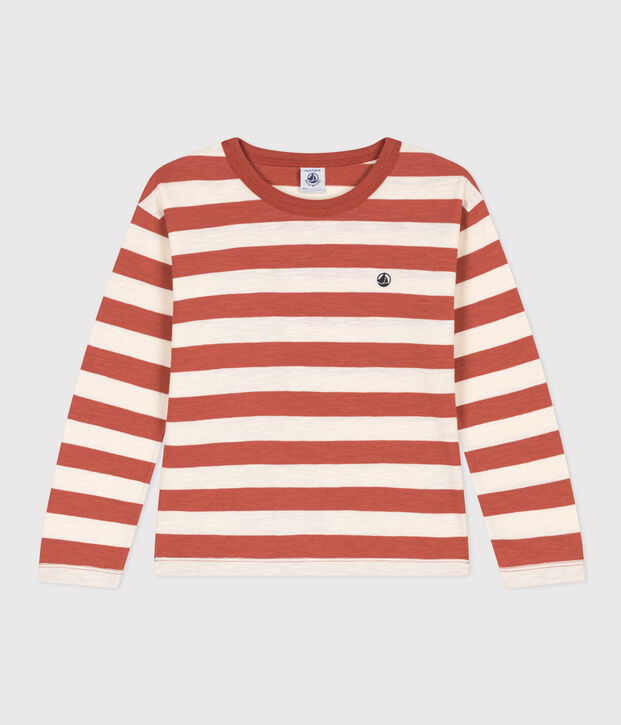 Lang&auml;rmeliges T-Shirt aus Baumwolle f&uuml;r Kinder/Jungen braun/naturfarben