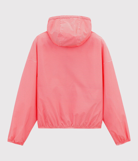 Kurze winddichte jacke unisex rosa GROSEILLER/weiss MARSHMALLOW