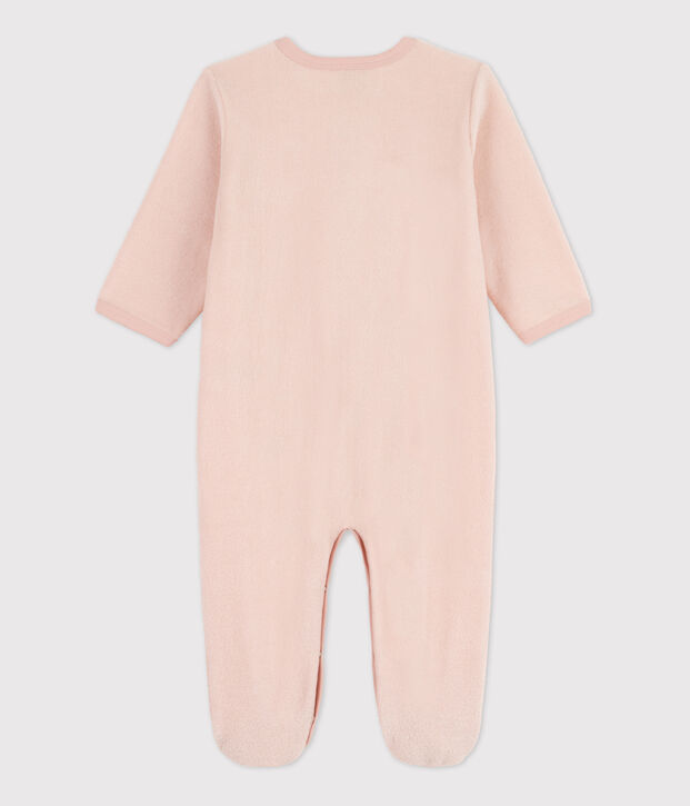 Baby-Strampler aus Frottee rosa