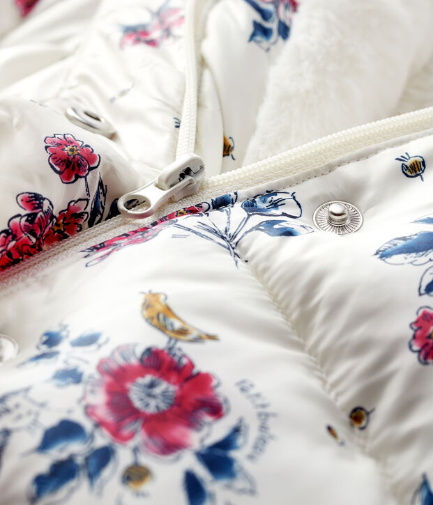 Baby-Anorak f&uuml;r M&auml;dchen weiss/vielfarbig