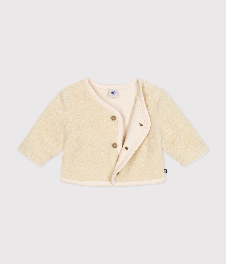 Baby-Jacke aus Sherpastoff naturfarben