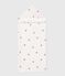 Baby-Badehandtuch aus Frottee mit bestickten Herzen weiss MARSHMALLOW/rosa CHARME