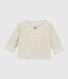 Baby-Cardigan aus Bio-Baumwolljersey in meliertem Grau