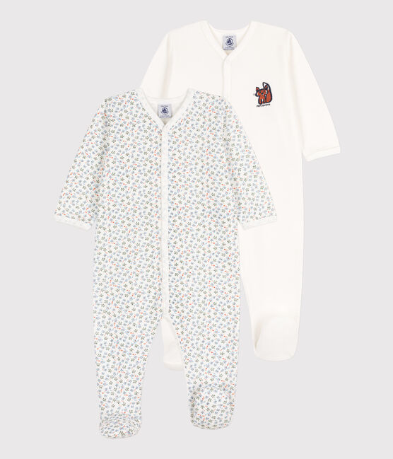 2er-Set Baby-Strampler aus Baumwolle mit Blumenmotiv variante 1