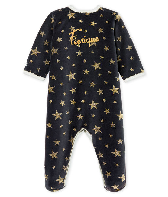 Baby-Strampler aus Nicki für Mädchen grau CAPECOD/gelb OR