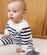 2-teiliges Baby-Set aus Wollstrick mit Matrosenstreifen