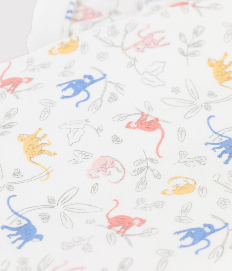 Langer Baby-Overall aus Bio-Doppeljersey mit print weiss/vielfarbig