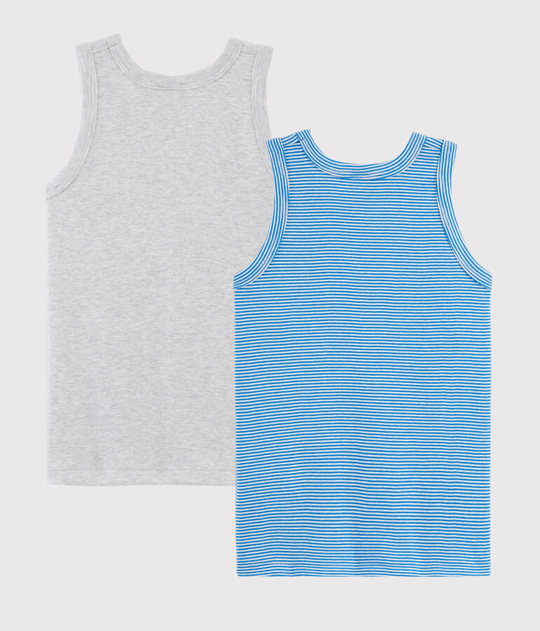 Set mit 2 Tanktops mit Ringelmuster f&uuml;r kleine Jungen vielfarbig