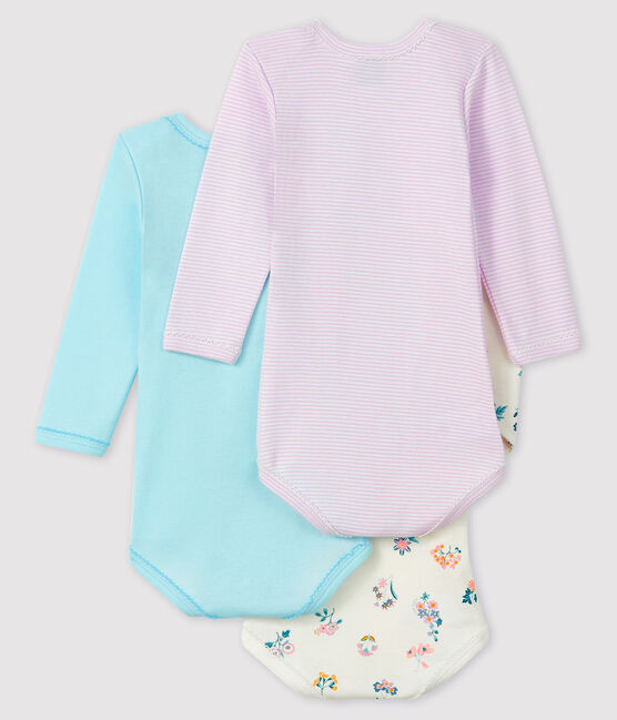 3er-Set langärmelige Baby-Bodys für Mädchen variante 1