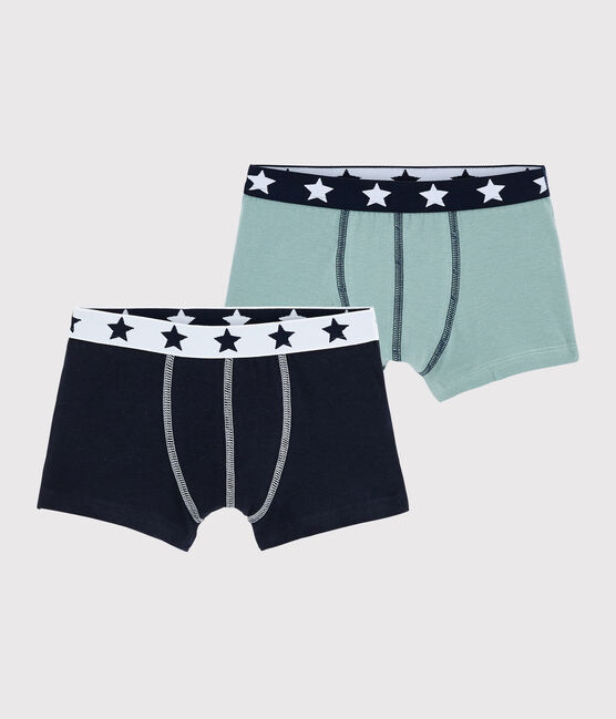 2er-Set Boxershorts aus Bio-Baumwolle und Elastan für Jungen variante 1