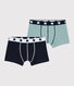 2er-Set Boxershorts aus Bio-Baumwolle und Elastan für Jungen
