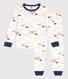 Kinderpyjama aus Molton mit Wolkenmotiv