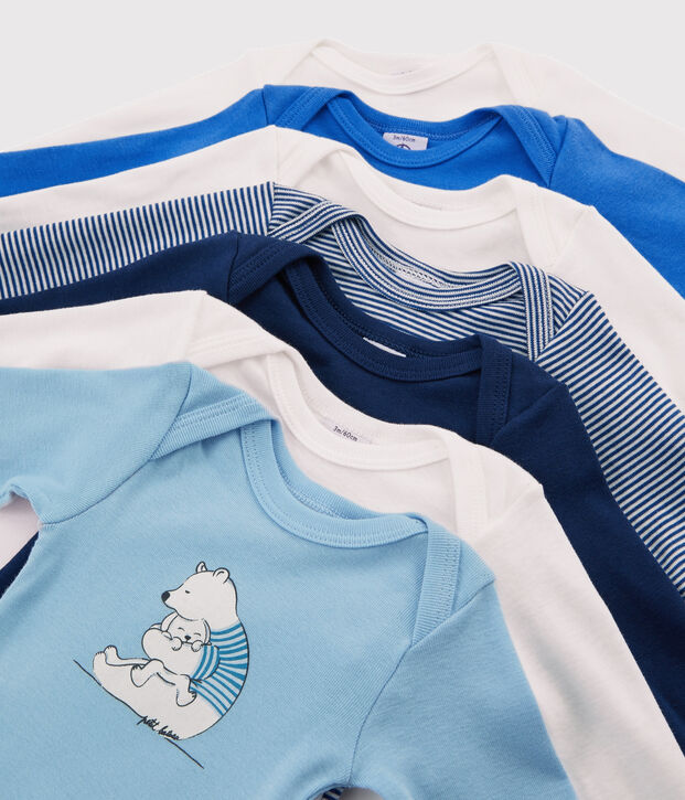 &Uuml;berraschungsbeutel mit sieben lang&auml;rmeligen Bodys f&uuml;r Baby Jungen vielfarbig