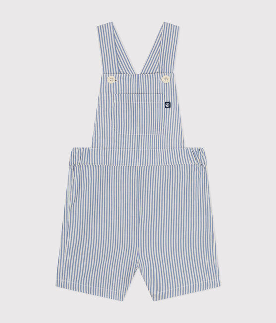 Kurze Baby-Latzhose aus Seersucker GAULOISE/ MARSHMALLOW