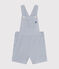 Kurze Baby-Latzhose aus Seersucker GAULOISE/ MARSHMALLOW