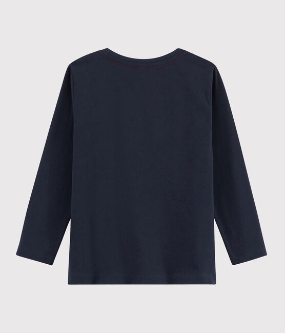 Kinder-T-Shirt mit Siebdruck für Jungen blau SMOKING