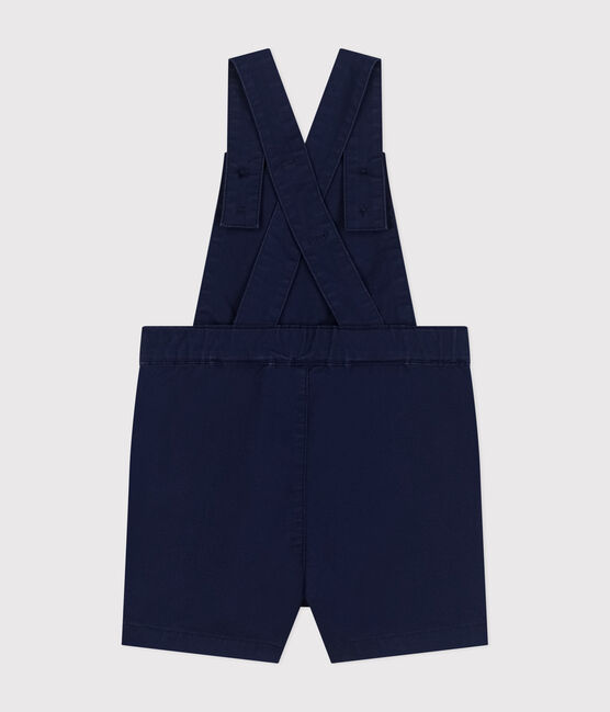 Kurze Baby-Latzhose aus Serge blau MEDIEVAL