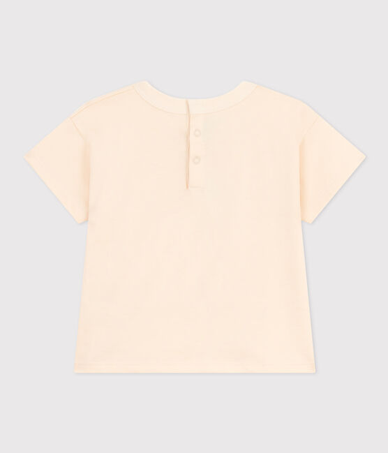 Kurzärmeliges Baby-T-Shirt aus leichtem Jersey naturfarben AVALANCHE