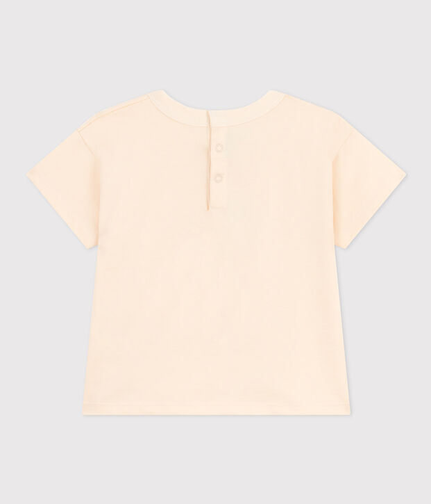 Kurz&auml;rmeliges Baby-T-Shirt aus leichtem Jersey naturfarben