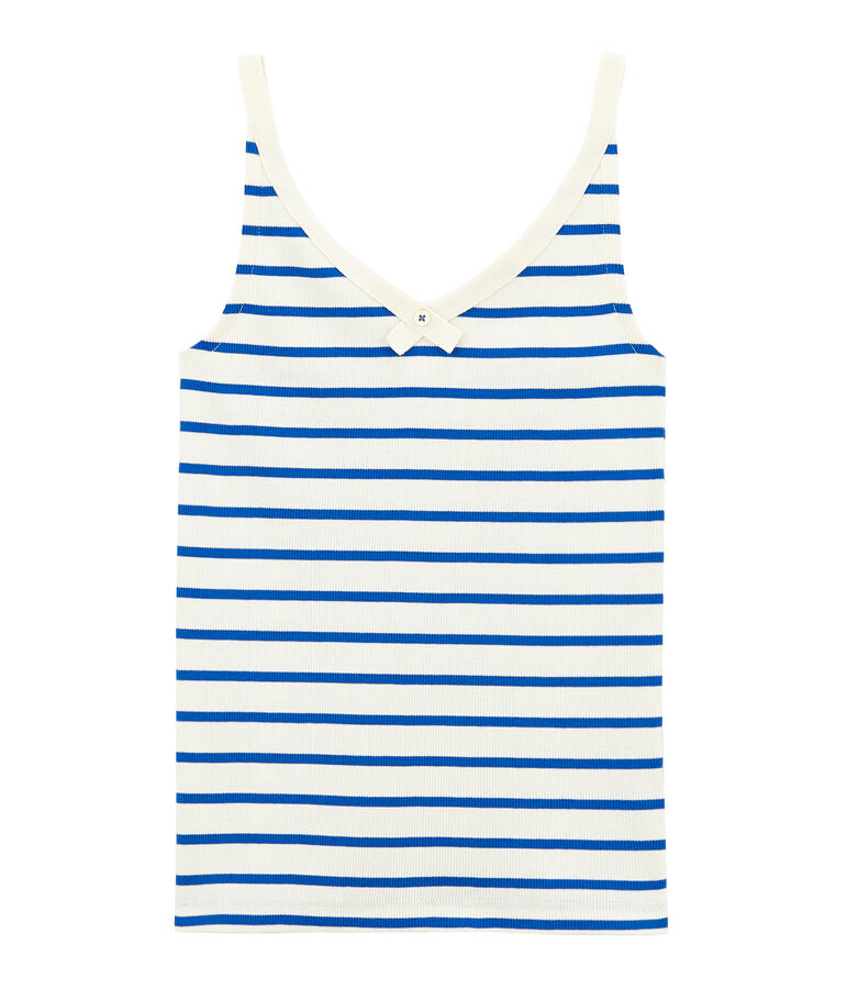 Unterhemden zur feier des 100 geburtstags des slips damen weiss/blau