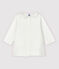 Baby-Festtagsjacke aus Cotton-Rich-Material für Mädchen weiss MARSHMALLOW
