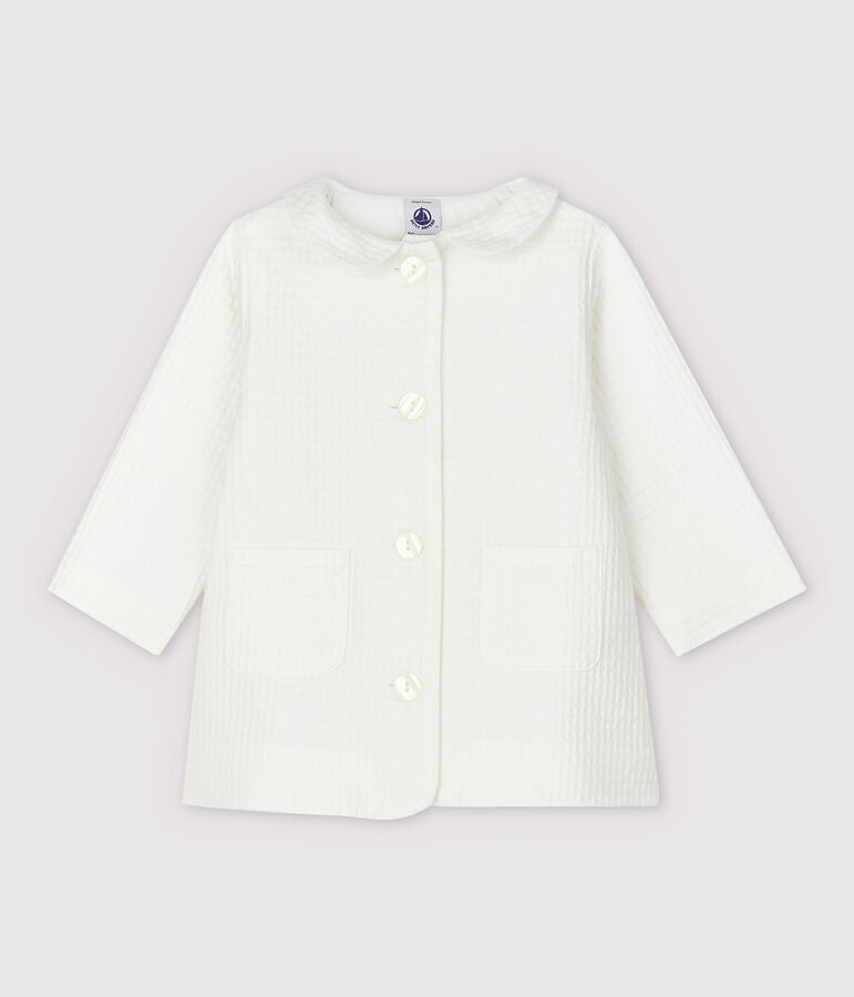 Baby-Festtagsjacke aus Cotton-Rich-Material f&uuml;r M&auml;dchen weiss MARSHMALLOW