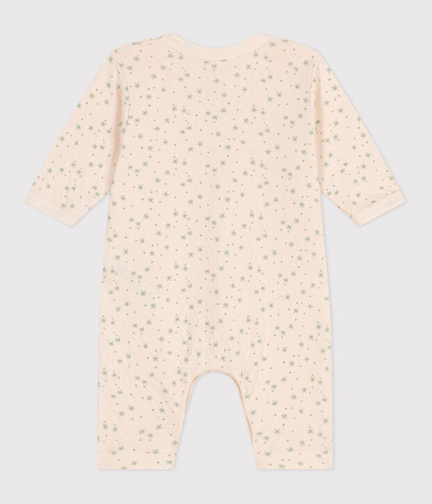 Baby-Overall aus Baumwolle mit kleinen Sternen. naturfarben/vielfarbig