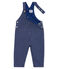 Lange gestreifte Baby-Latzhose aus Strick für Jungen blau SMOKING/weiss MARSHMALLOW