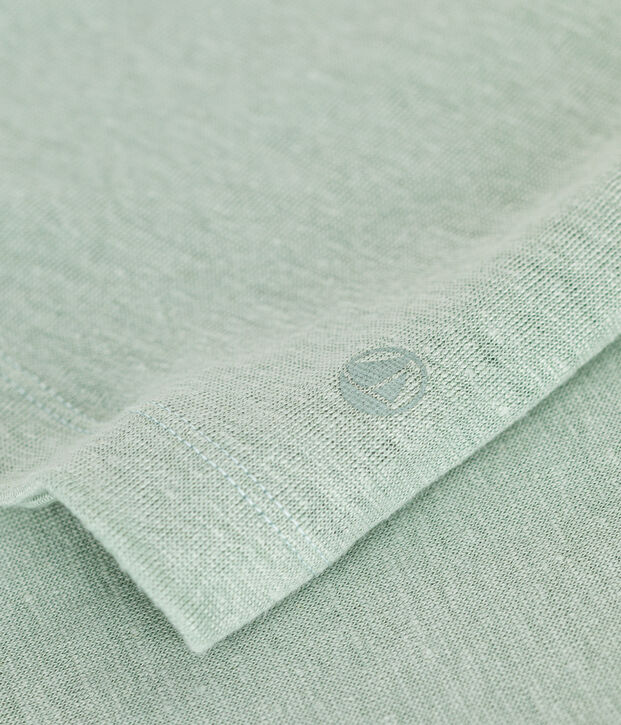 Damen-T-Shirt L'Iconique aus Leinen gr&uuml;n