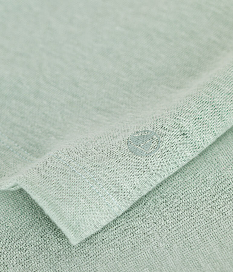 Damen-T-Shirt L'Iconique aus Leinen gr&uuml;n