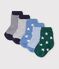 5er-Set Baby-Socken aus Baumwolle mit Sternen und Streifen vielfarbig