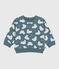 Baby-Sweatshirt aus Baumwolle mit Bärmotiv grau GOBELIN/ MULTICO