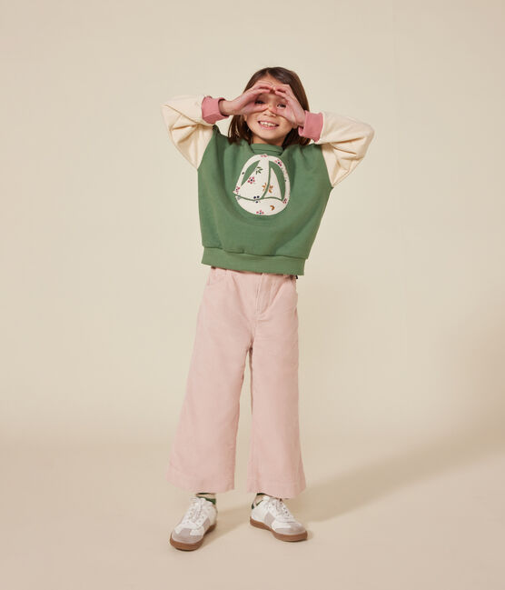 Kinder-Sweatshirt aus Molton für Mädchen PALMERAIE/ MULTICO